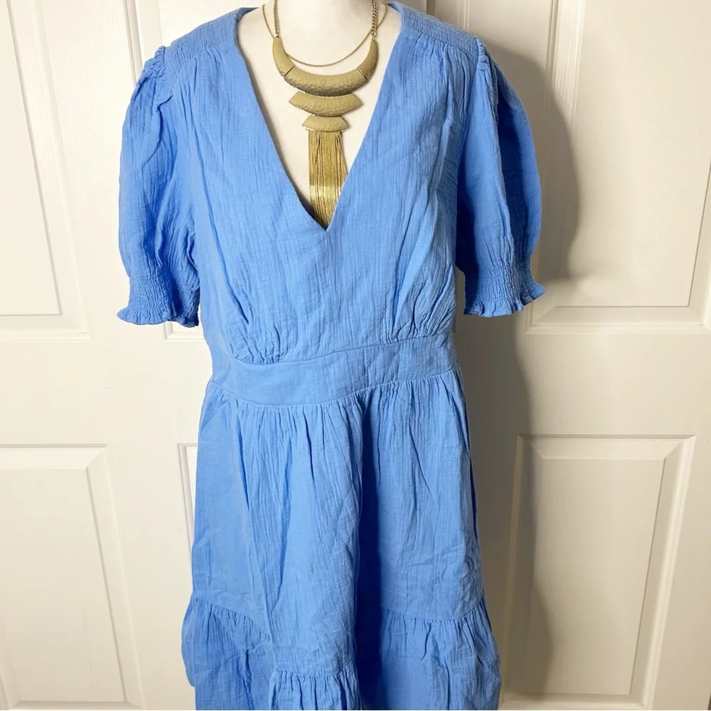 Boden Anna Double Cloth Short Dress
Ocean Blue (Size 14) - Picture 5 of 10